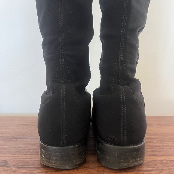 Stuart Weitzman Black #5050 Over The Knee Boot Scuffs Size 5.5 Chic Gossip Girl - Picture 8 of 11